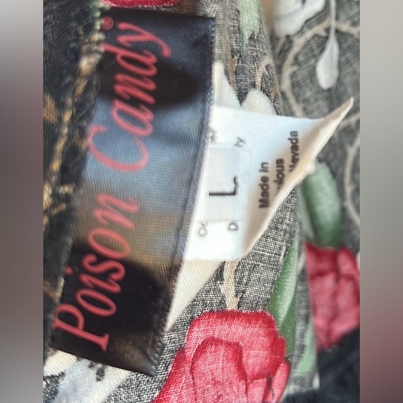 Poison Candy skull&rose cotton dress L - Picture 8 of 12